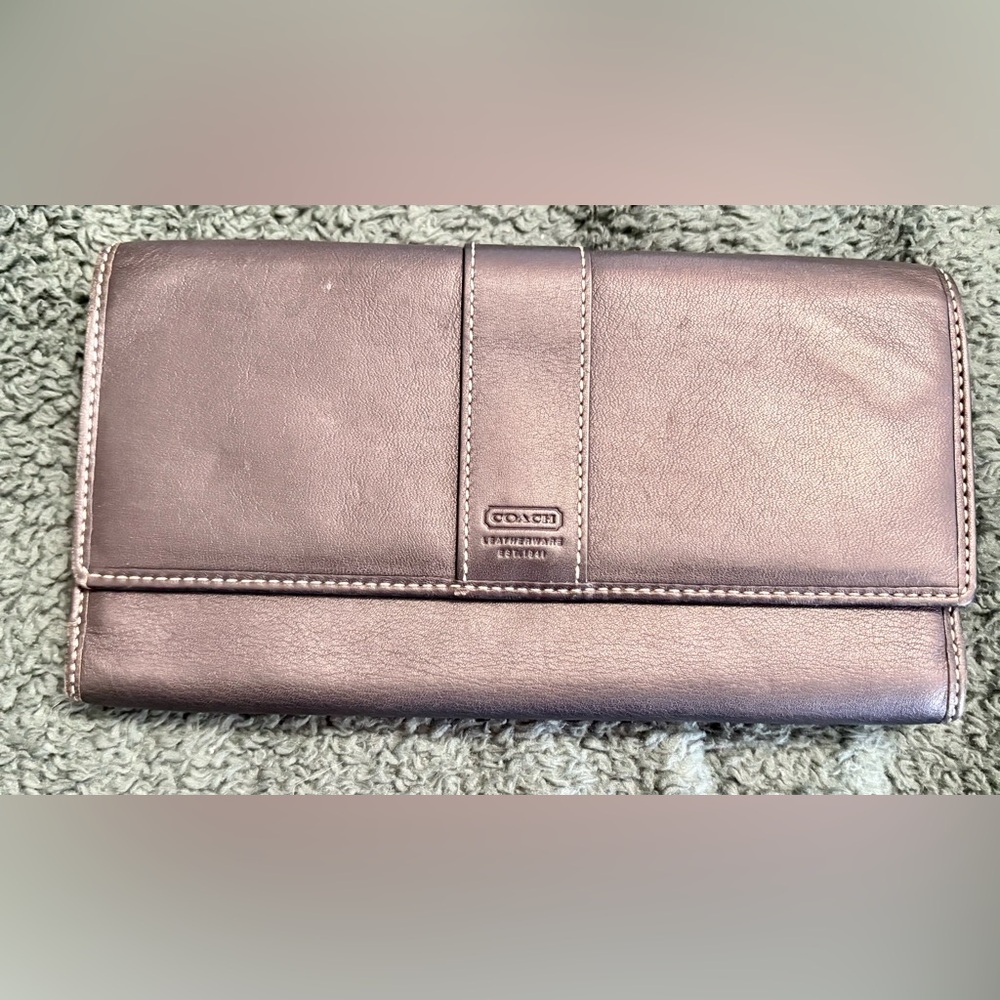 Coach Vintage Hampton Black Trifold Wallet